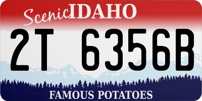 ID license plate 2T6356B