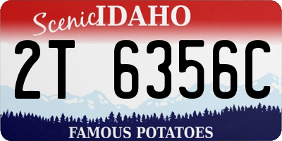 ID license plate 2T6356C