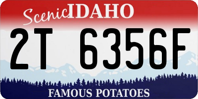 ID license plate 2T6356F