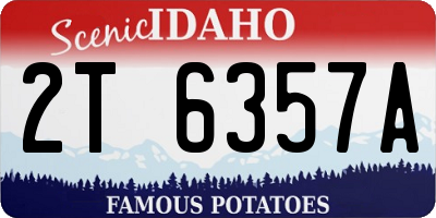ID license plate 2T6357A