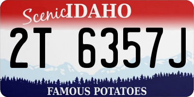 ID license plate 2T6357J
