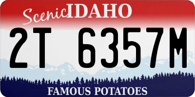 ID license plate 2T6357M