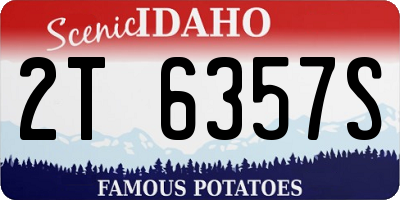 ID license plate 2T6357S