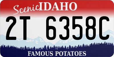 ID license plate 2T6358C