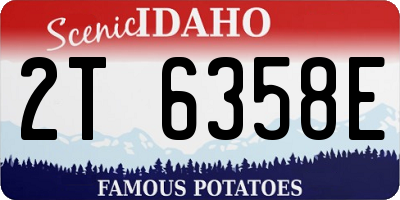 ID license plate 2T6358E