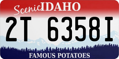 ID license plate 2T6358I
