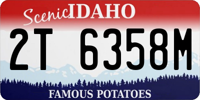 ID license plate 2T6358M