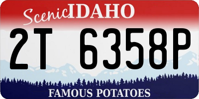 ID license plate 2T6358P