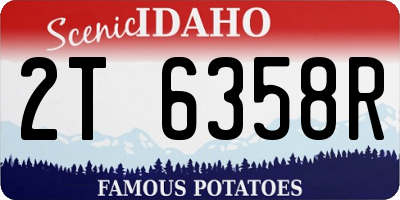 ID license plate 2T6358R