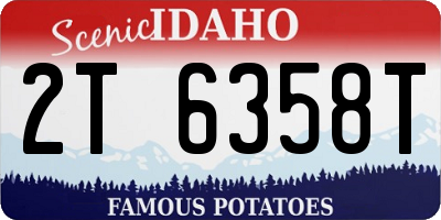 ID license plate 2T6358T
