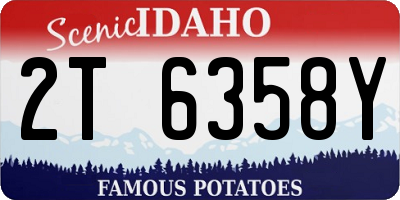 ID license plate 2T6358Y
