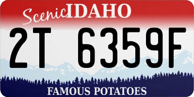 ID license plate 2T6359F