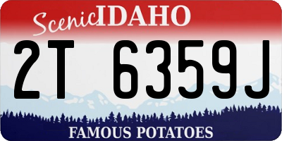 ID license plate 2T6359J