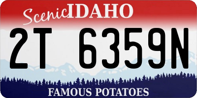 ID license plate 2T6359N