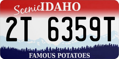 ID license plate 2T6359T