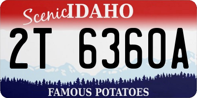 ID license plate 2T6360A