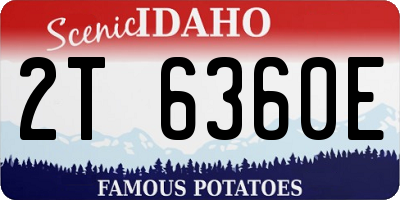 ID license plate 2T6360E
