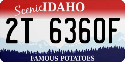 ID license plate 2T6360F