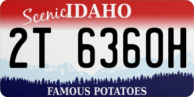 ID license plate 2T6360H