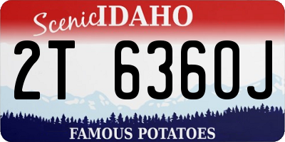 ID license plate 2T6360J