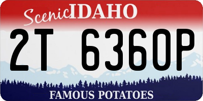 ID license plate 2T6360P