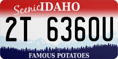 ID license plate 2T6360U