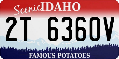 ID license plate 2T6360V