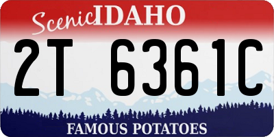 ID license plate 2T6361C