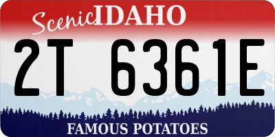 ID license plate 2T6361E