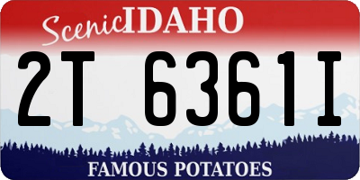 ID license plate 2T6361I