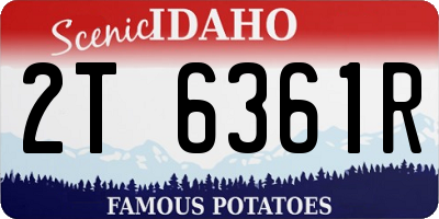 ID license plate 2T6361R