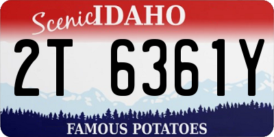 ID license plate 2T6361Y