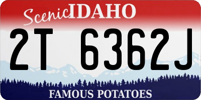 ID license plate 2T6362J