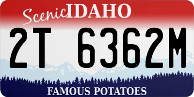 ID license plate 2T6362M