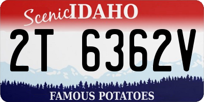 ID license plate 2T6362V