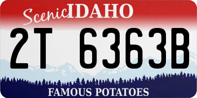 ID license plate 2T6363B
