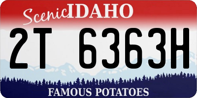 ID license plate 2T6363H