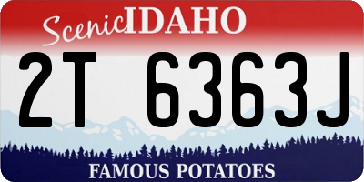 ID license plate 2T6363J