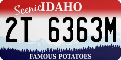 ID license plate 2T6363M