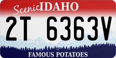 ID license plate 2T6363V