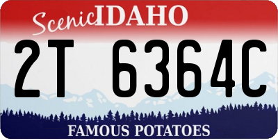 ID license plate 2T6364C