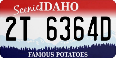 ID license plate 2T6364D