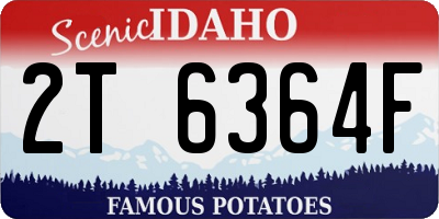 ID license plate 2T6364F