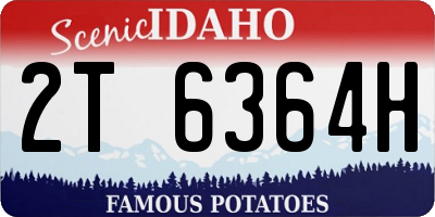 ID license plate 2T6364H