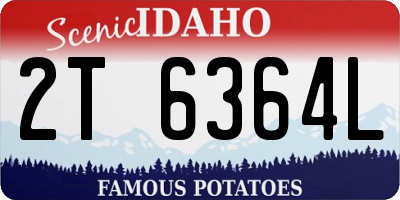 ID license plate 2T6364L