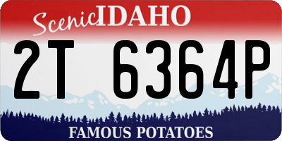 ID license plate 2T6364P