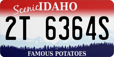 ID license plate 2T6364S