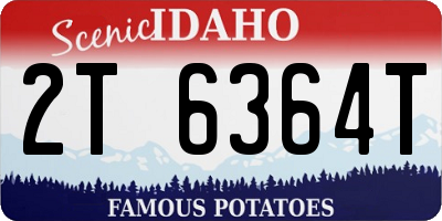 ID license plate 2T6364T