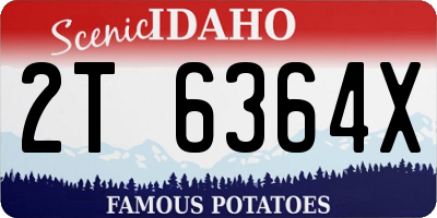 ID license plate 2T6364X