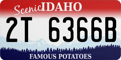 ID license plate 2T6366B